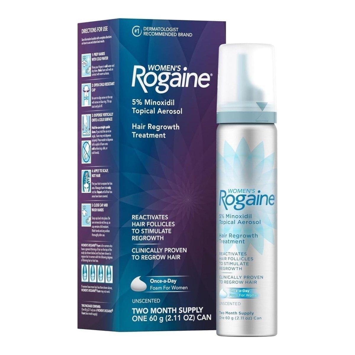Rogaine Women’s 5% Minoxidil Foam 60ml (2 Month Supply)