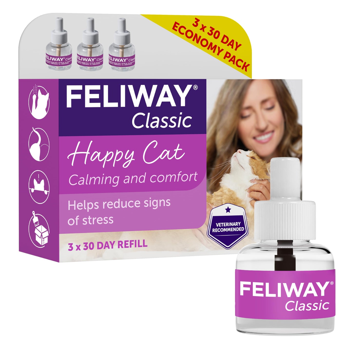 FELIWAY Classic Cat Calming Refills 3 x 48ml