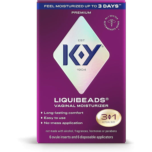 K-Y Liquibeads Vaginal Moisturizer 6 Ovules with Applicators