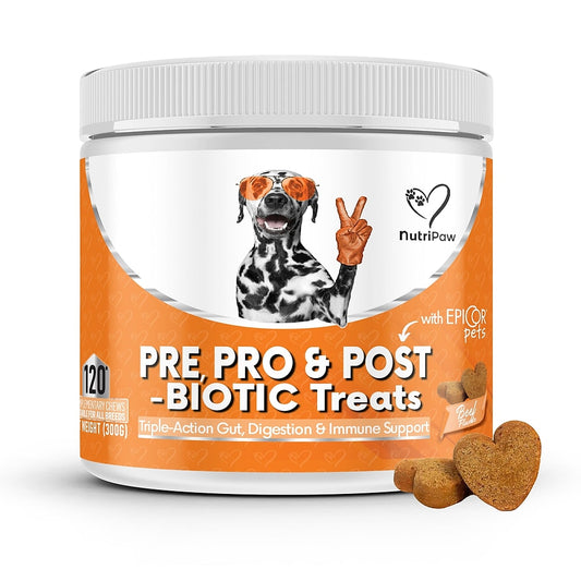 NutriPaw Pre, Pro & Postbiotic Digestive Treats for Dogs
