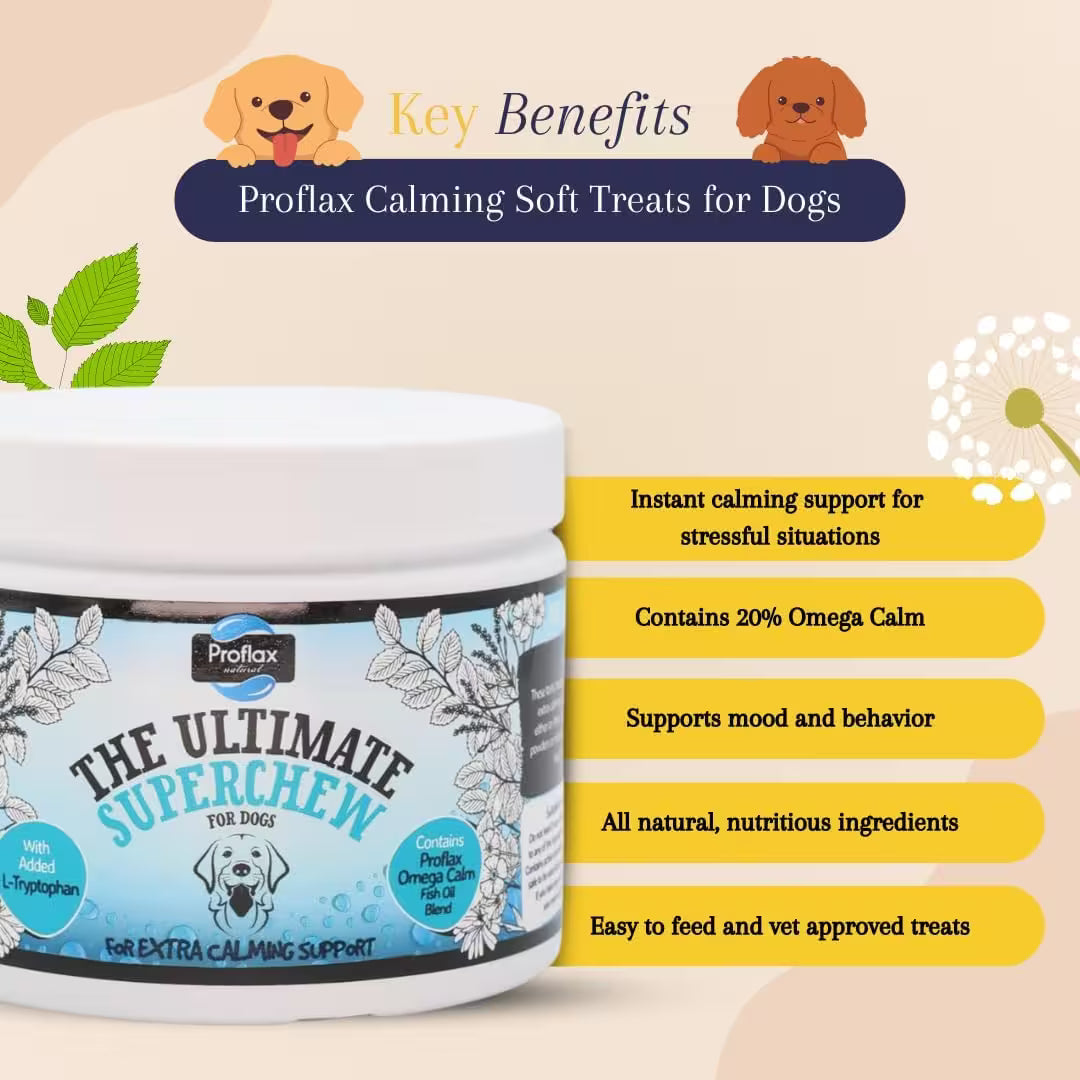 Proflax Calming Superchews for Dogs 120g – Functional Soft Chews