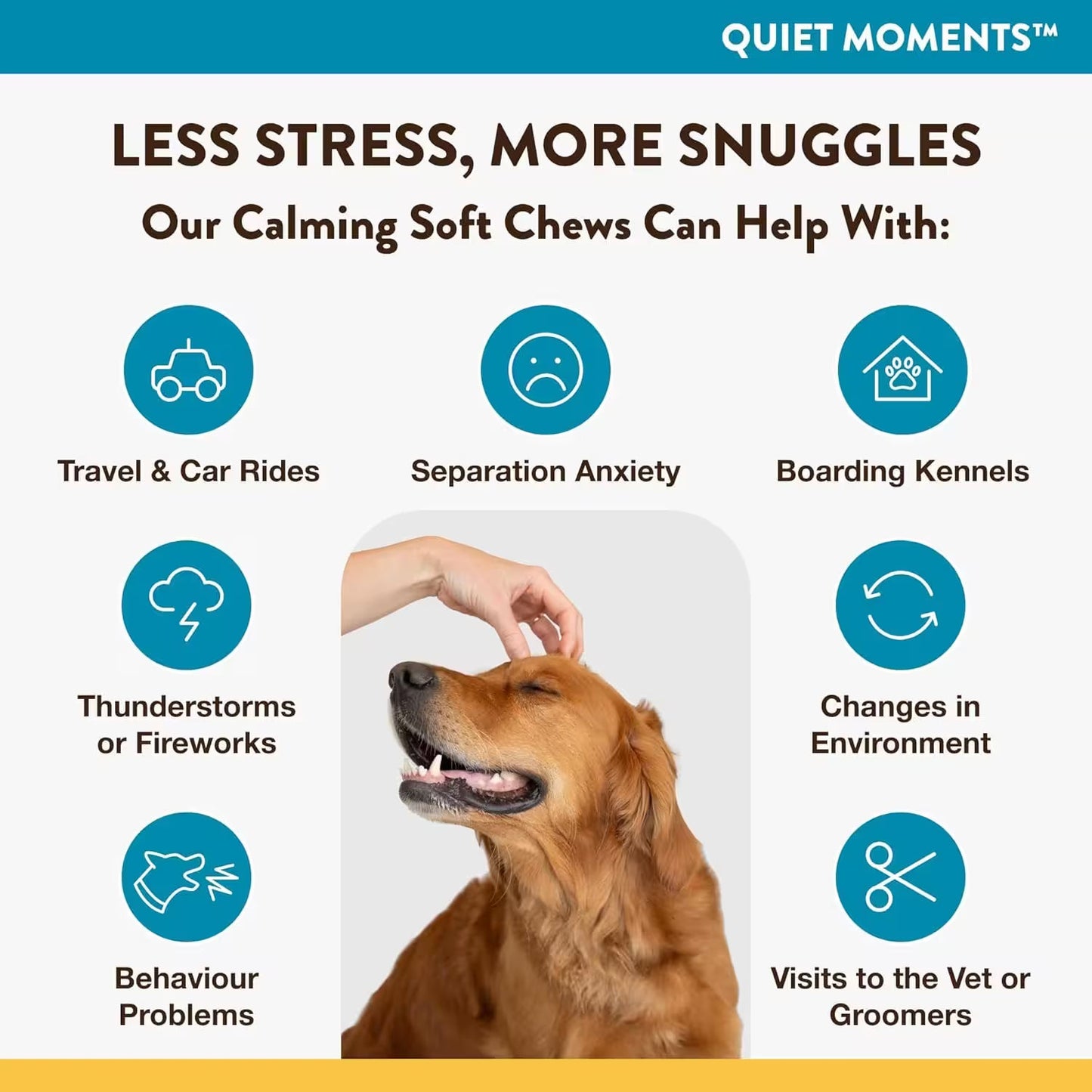 NaturVet Calming Chews for Dogs Bacon Flavour 70 Chews