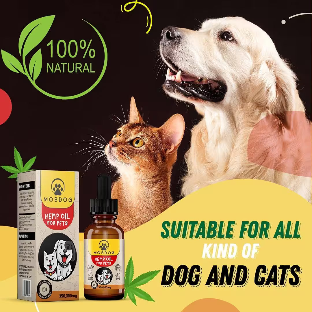MOBDOG Hemp Oil for Dogs 50ml – Omega 3 6 9 Supplement