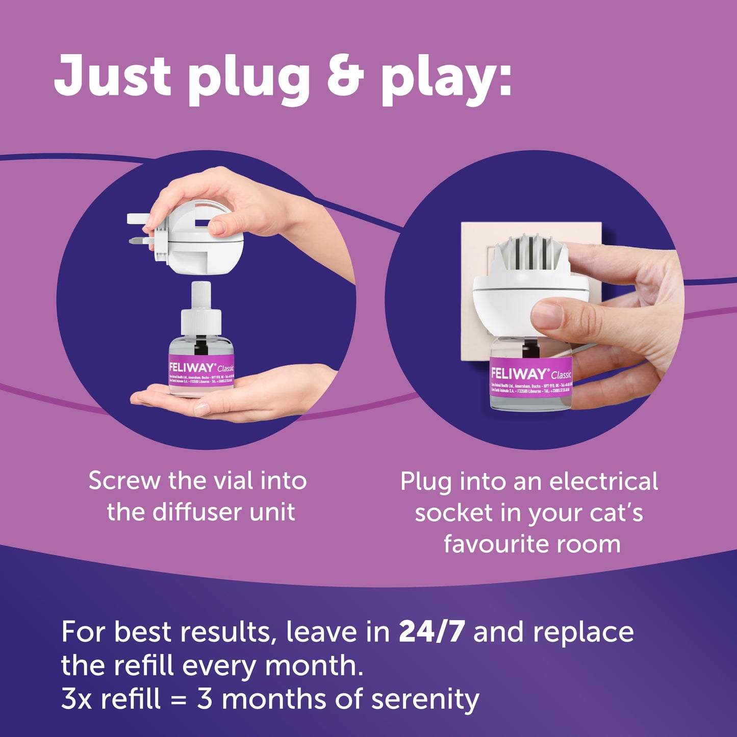 FELIWAY Classic Cat Calming Refills 3 x 48ml