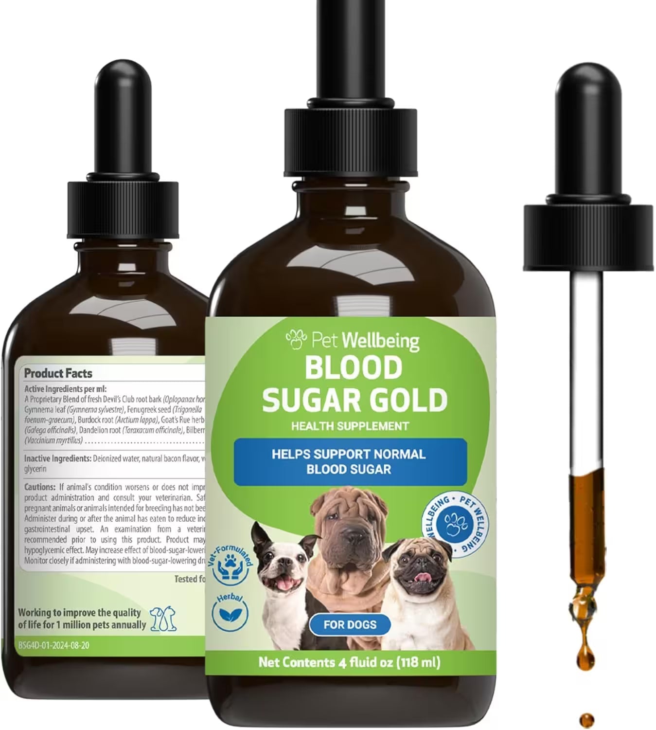 Pet Wellbeing Blood Sugar Gold for Dogs – Herbal Liquid Formula