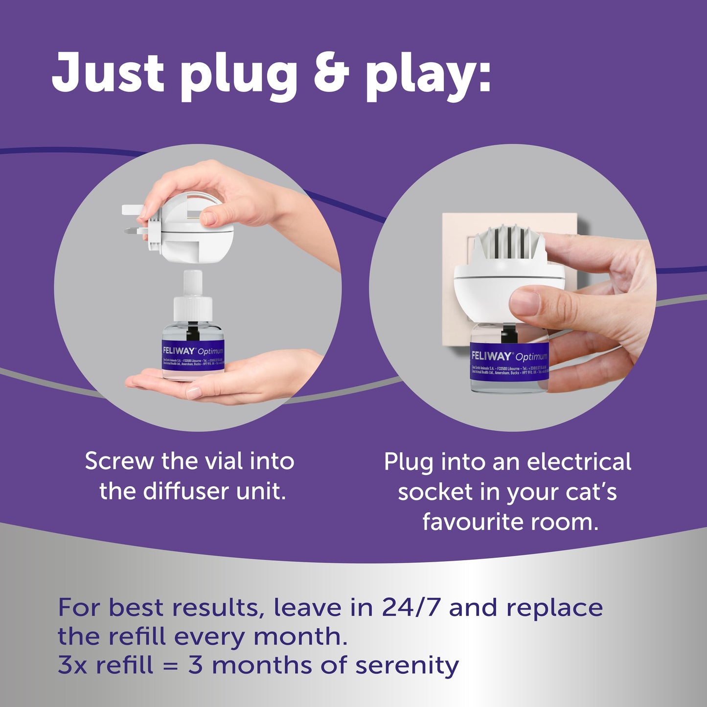FELIWAY Optimum Cat Calming Refills 3 x 48ml