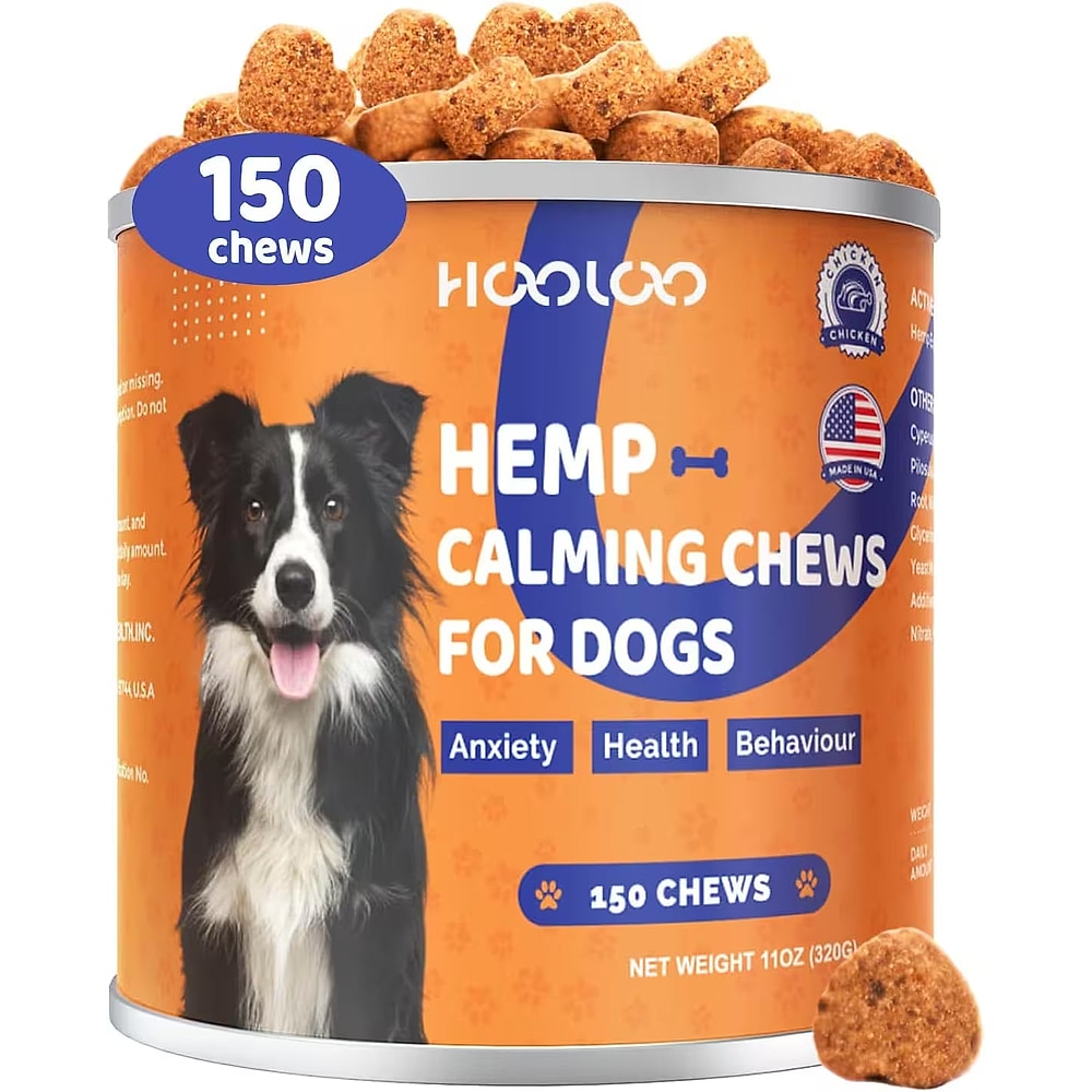 Hemp Calming Dog Treats 150 Count – Natural Calming Support for Dogs
