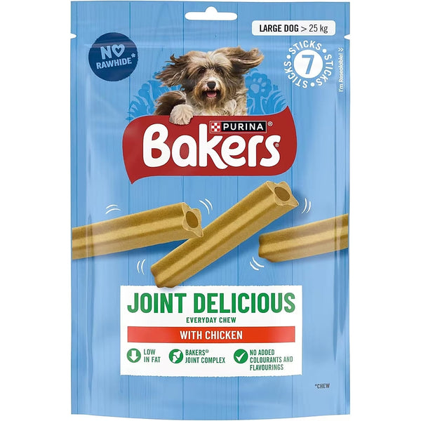 BAKERS Joint Delicious Large Chicken Dog Chews 240g Pack of 6