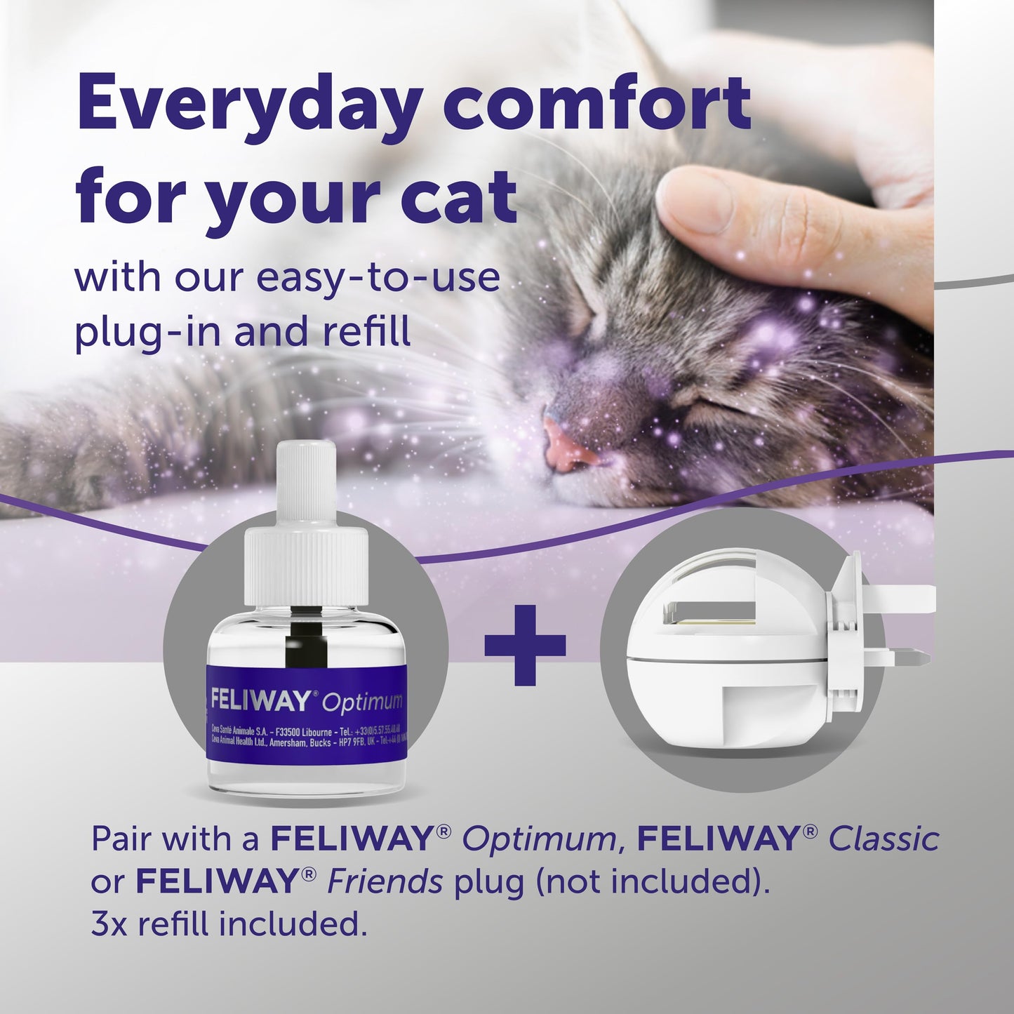 FELIWAY Optimum Cat Calming Refills 3 x 48ml
