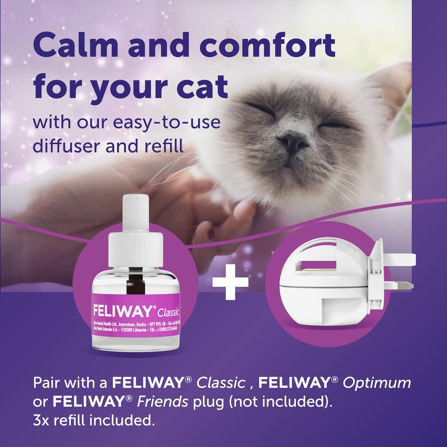 FELIWAY Classic Cat Calming Refills 3 x 48ml
