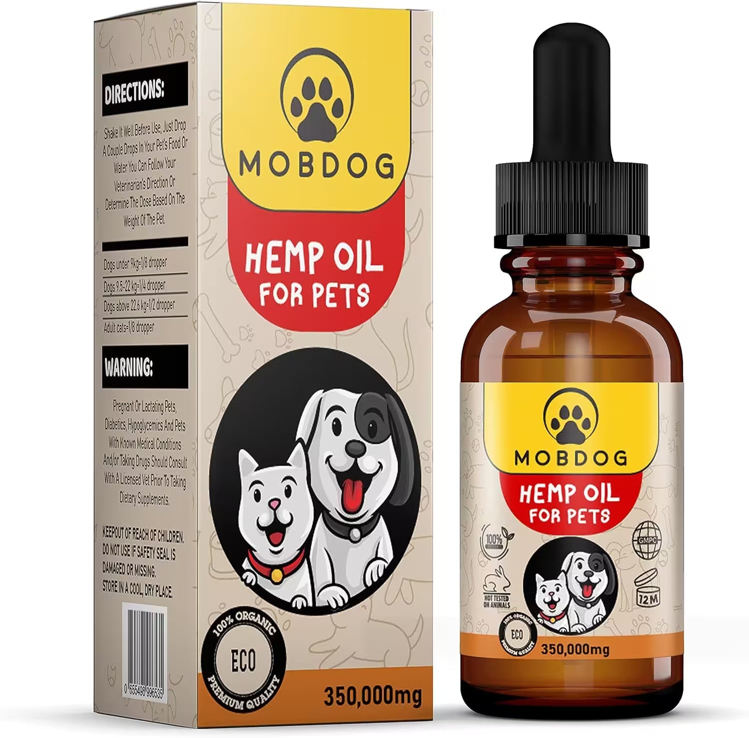 MOBDOG Hemp Oil for Dogs 50ml – Omega 3 6 9 Supplement