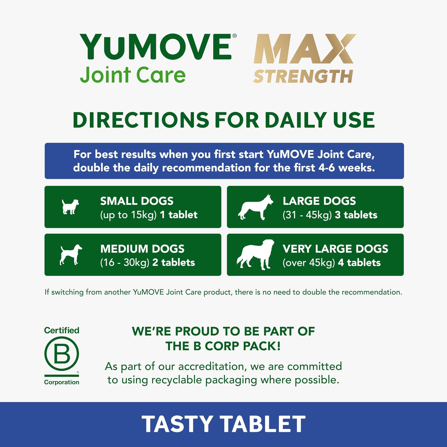 YuMOVE Max Strength Joint Support for Senior Dogs 120 Tablets