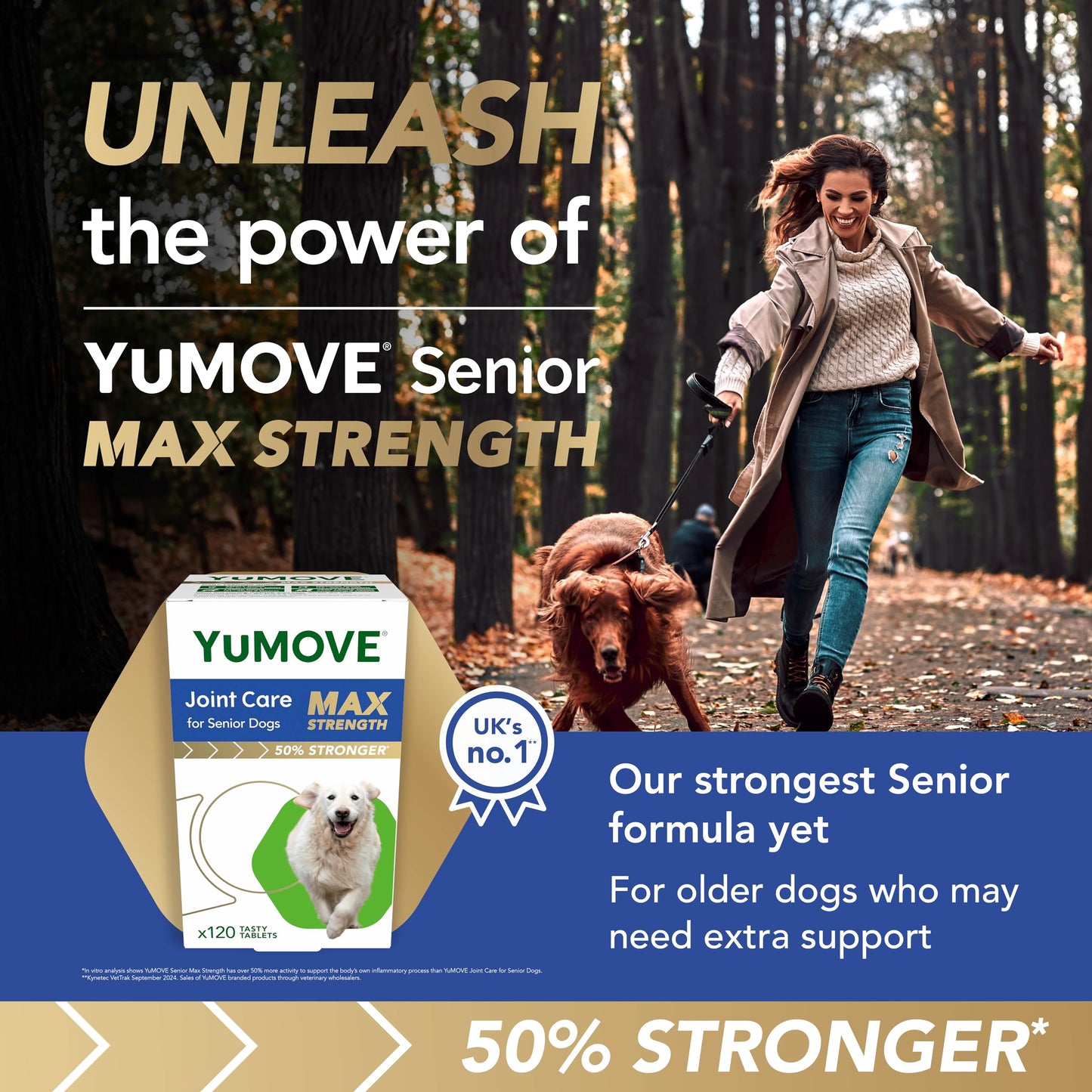 YuMOVE Max Strength Joint Support for Senior Dogs 120 Tablets