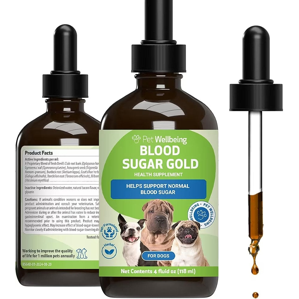 Pet Wellbeing Blood Sugar Gold for Dogs – Herbal Liquid Formula
