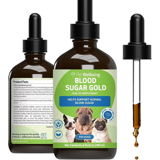 Pet Wellbeing Blood Sugar Gold for Dogs – Herbal Liquid Formula