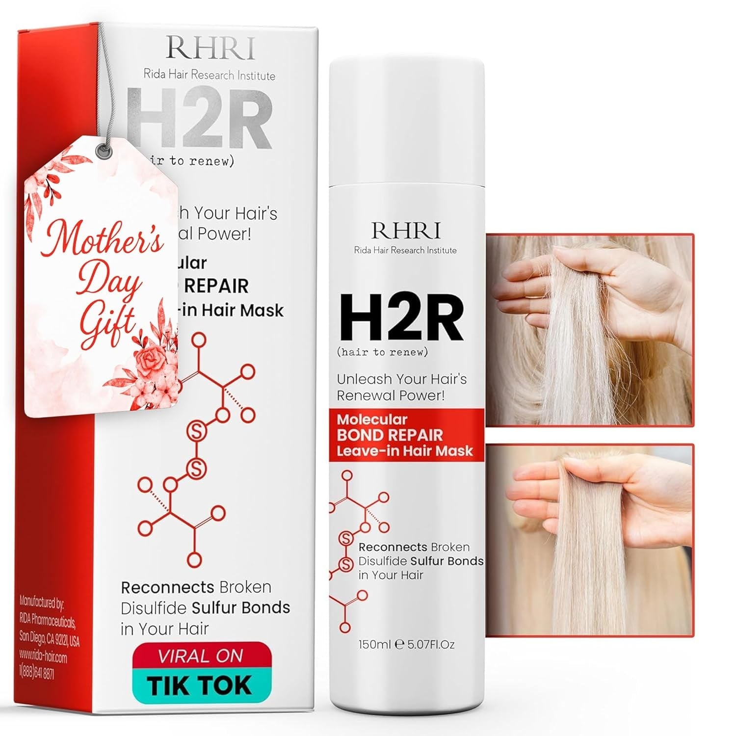 Rhri H2R Leave-In Hair Mask Molecular Repair Treatment