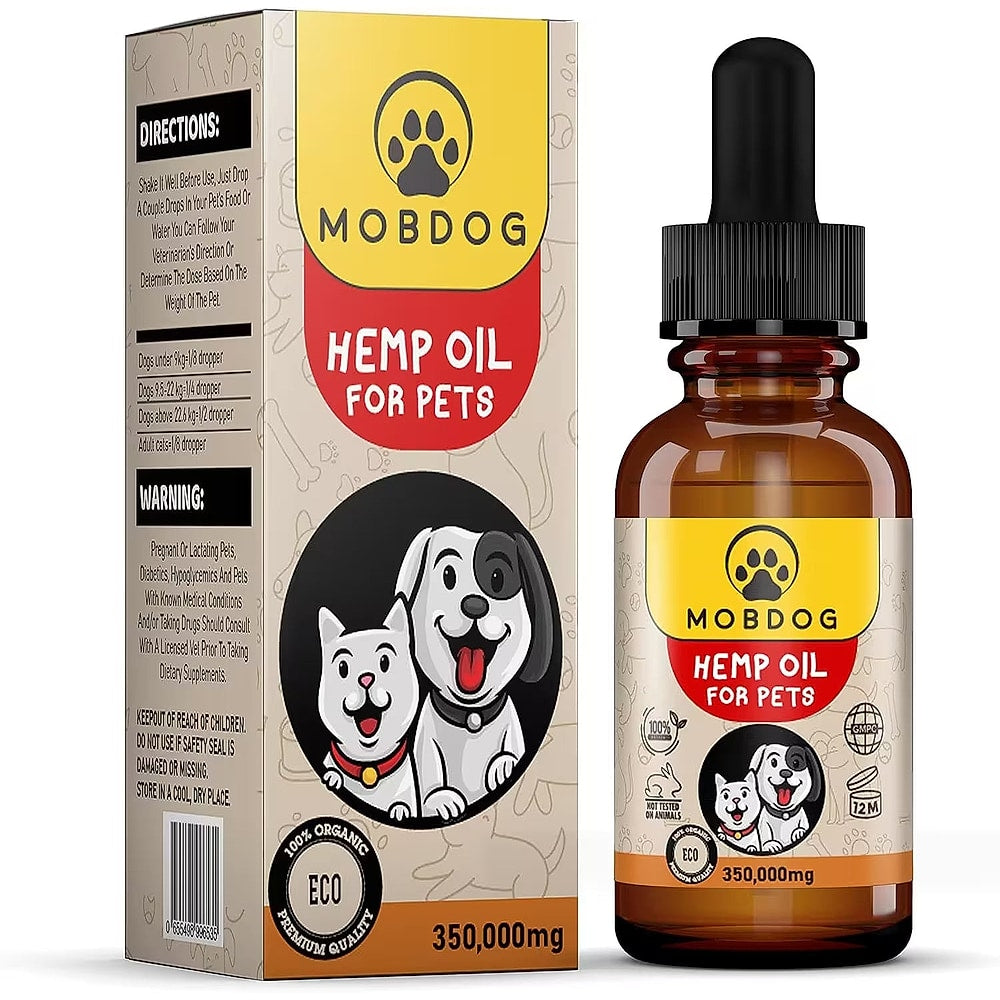 MOBDOG Hemp Oil for Dogs 50ml – Omega 3 6 9 Supplement