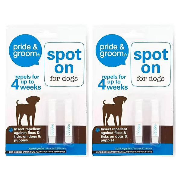 Dog Flea & Tick Spot-On Treatment Solution – 2 Pack